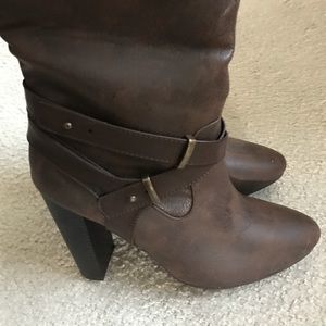 Knee high brown boots